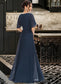 Helga A-Line V-neck Floor-Length Bridesmaid Dress With Ruffle DKP0013223