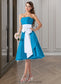 Adyson A-Line Sweetheart Knee-Length Taffeta Bridesmaid Dress With Sash Bow(s) DKP0013253