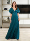 Justice A-Line V-neck Floor-Length Bridesmaid Dress DKP0013255