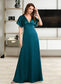 Justice A-Line V-neck Floor-Length Bridesmaid Dress DKP0013255