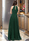 Liliana A-Line Scoop Neck Floor-Length Chiffon Bridesmaid Dress DKP0013257