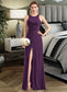 Nora A-Line Scoop Neck Floor-Length Chiffon Bridesmaid Dress With Split Front DKP0013260