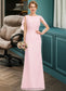 Tina A-Line Scoop Neck Floor-Length Chiffon Bridesmaid Dress With Cascading Ruffles DKP0013269