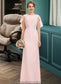 Tina A-Line Scoop Neck Floor-Length Chiffon Bridesmaid Dress With Cascading Ruffles DKP0013269