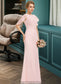 Tina A-Line Scoop Neck Floor-Length Chiffon Bridesmaid Dress With Cascading Ruffles DKP0013269