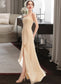 Ruth A-Line Square Neckline Floor-Length Bridesmaid Dress With Split Front DKP0013275