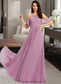 Miracle A-Line Scoop Neck Floor-Length Bridesmaid Dress With Pockets DKP0013287