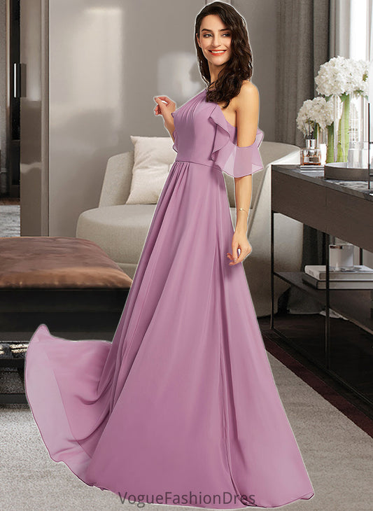 Miracle A-Line Scoop Neck Floor-Length Bridesmaid Dress With Pockets DKP0013287