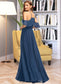 Aspen A-Line Square Neckline Floor-Length Chiffon Bridesmaid Dress DKP0013294