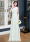 Ariel A-Line Scoop Neck Floor-Length Chiffon Bridesmaid Dress With Ruffle DKP0013296