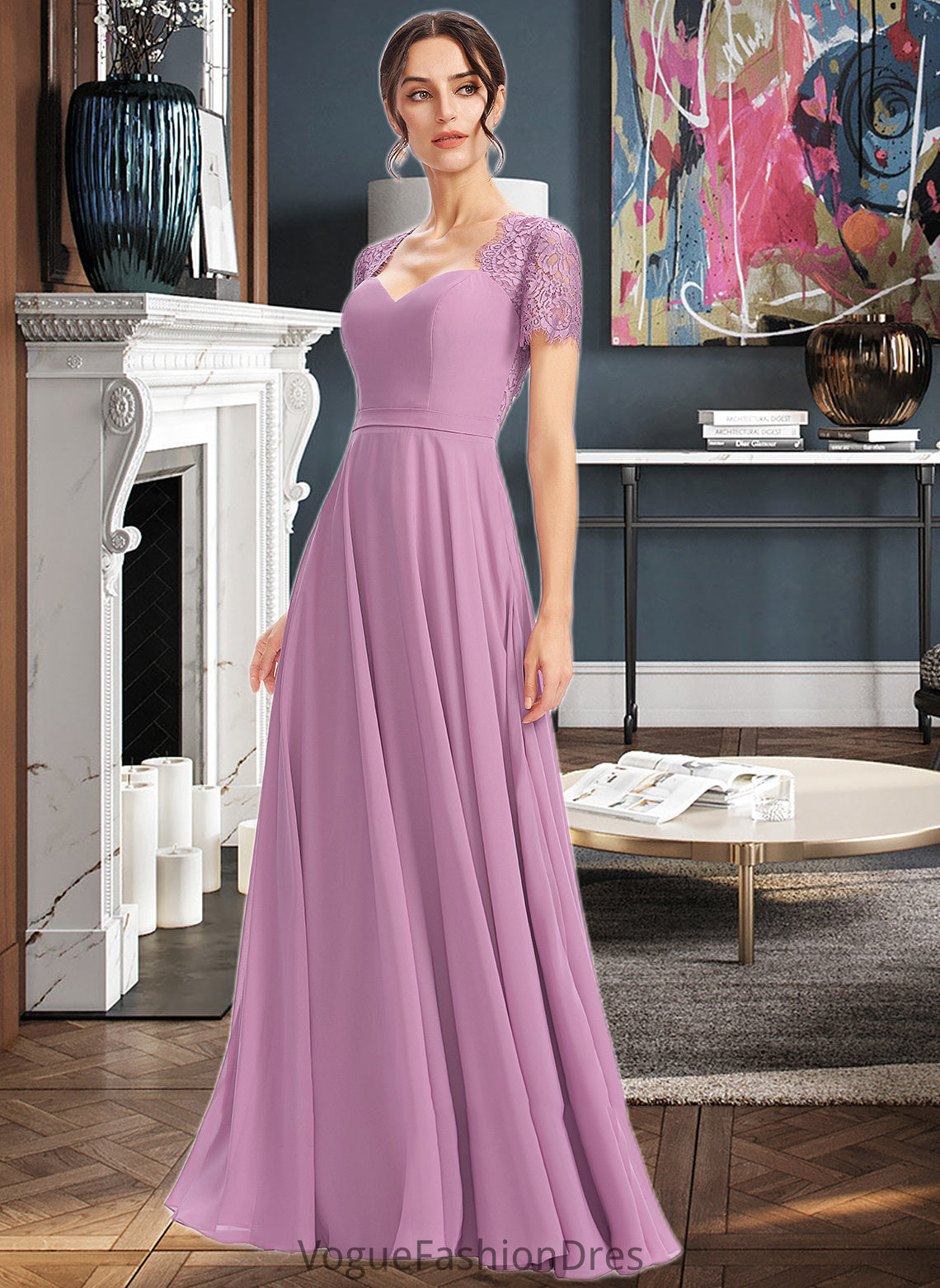 Natalya A-Line Sweetheart Bridesmaid Dress With Lace DKP0013299