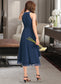 Gwen A-Line Scoop Neck Asymmetrical Chiffon Junior Bridesmaid Dress With Ruffles DKP0013303