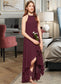 Ivy A-Line Scoop Neck Asymmetrical Chiffon Junior Bridesmaid Dress With Ruffle DKP0013306