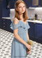 Zoey A-Line Off-the-Shoulder Floor-Length Chiffon Junior Bridesmaid Dress With Ruffles DKP0013334