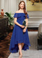 Talia A-Line Off-the-Shoulder Asymmetrical Chiffon Junior Bridesmaid Dress With Cascading Ruffles DKP0013338