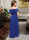 Talia A-Line Off-the-Shoulder Asymmetrical Chiffon Junior Bridesmaid Dress With Cascading Ruffles DKP0013338