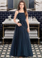 Kayley A-Line Square Neckline Floor-Length Chiffon Junior Bridesmaid Dress With Bow(s) DKP0013345