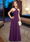 Madeline A-Line V-neck Floor-Length Chiffon Junior Bridesmaid Dress DKP0013346