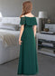 Ashanti A-Line Off-the-Shoulder Floor-Length Chiffon Junior Bridesmaid Dress With Bow(s) DKP0013359