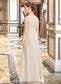 Kaitlynn A-Line Scoop Neck Floor-Length Chiffon Lace Junior Bridesmaid Dress With Ruffle DKP0013360