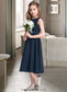 Payton A-Line Scoop Neck Tea-Length Chiffon Junior Bridesmaid Dress With Ruffle DKP0013362