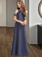 Martha A-Line One-Shoulder Floor-Length Chiffon Junior Bridesmaid Dress With Cascading Ruffles DKP0013370