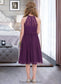 Karsyn A-Line Scoop Neck Knee-Length Chiffon Junior Bridesmaid Dress DKP0013379