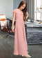 Stephany A-Line Scoop Neck Floor-Length Chiffon Junior Bridesmaid Dress With Cascading Ruffles DKP0013382