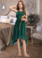 Elva A-Line Scoop Neck Asymmetrical Chiffon Junior Bridesmaid Dress With Cascading Ruffles DKP0013395