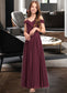 Raven A-Line Off-the-Shoulder Floor-Length Chiffon Junior Bridesmaid Dress DKP0013408