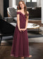 Raven A-Line Off-the-Shoulder Floor-Length Chiffon Junior Bridesmaid Dress DKP0013408