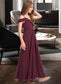 Raven A-Line Off-the-Shoulder Floor-Length Chiffon Junior Bridesmaid Dress DKP0013408