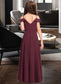 Raven A-Line Off-the-Shoulder Floor-Length Chiffon Junior Bridesmaid Dress DKP0013408