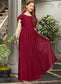 Jessie A-Line Scoop Neck Floor-Length Chiffon Junior Bridesmaid Dress With Cascading Ruffles DKP0013417