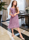 Cheryl A-Line Scoop Neck Knee-Length Chiffon Junior Bridesmaid Dress With Bow(s) Cascading Ruffles DKP0013426