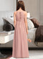 Haylee A-Line Scoop Neck Floor-Length Chiffon Junior Bridesmaid Dress With Ruffle DKP0013451