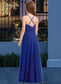 Ireland A-Line Square Neckline Floor-Length Chiffon Lace Junior Bridesmaid Dress DKP0013457