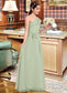 Brooke A-Line One-Shoulder Floor-Length Chiffon Junior Bridesmaid Dress With Cascading Ruffles DKP0013458