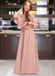 Erin A-Line Off-the-Shoulder Floor-Length Chiffon Junior Bridesmaid Dress With Ruffle DKP0013459