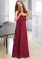 Ellie A-Line Scoop Neck Floor-Length Chiffon Junior Bridesmaid Dress With Ruffles DKP0013465