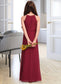 Ellie A-Line Scoop Neck Floor-Length Chiffon Junior Bridesmaid Dress With Ruffles DKP0013465