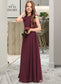 Lara A-Line Scoop Neck Floor-Length Chiffon Junior Bridesmaid Dress With Cascading Ruffles DKP0013466