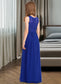 Katrina A-Line Scoop Neck Floor-Length Chiffon Lace Junior Bridesmaid Dress DKP0013469