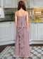 Evangeline A-Line Scoop Neck Floor-Length Chiffon Junior Bridesmaid Dress With Cascading Ruffles DKP0013492