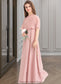 Jayla A-Line Scoop Neck Floor-Length Chiffon Junior Bridesmaid Dress DKP0013493