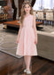 Bridget A-Line One-Shoulder Knee-Length Chiffon Junior Bridesmaid Dress With Ruffle DKP0013499