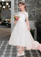 Naima A-Line Scoop Neck Tea-Length Tulle Junior Bridesmaid Dress DKP0013535