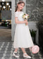 Naima A-Line Scoop Neck Tea-Length Tulle Junior Bridesmaid Dress DKP0013535