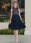 Natasha A-Line Scoop Neck Knee-Length Chiffon Junior Bridesmaid Dress With Cascading Ruffles DKP0013543