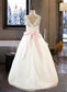 Maliyah Ball-Gown/Princess Scoop Neck Floor-Length Tulle Junior Bridesmaid Dress With Sash Beading Bow(s) DKP0013545